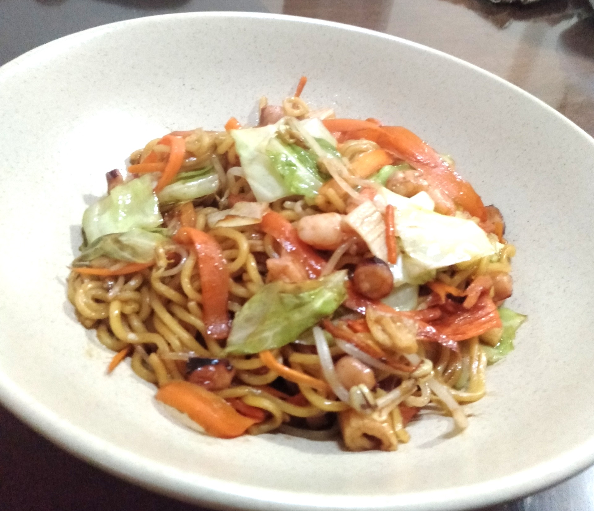 Yakisoba con mariscos